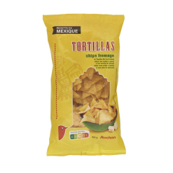 AUCHAN Tortillas chips au fromage à l'huile de tournesol...